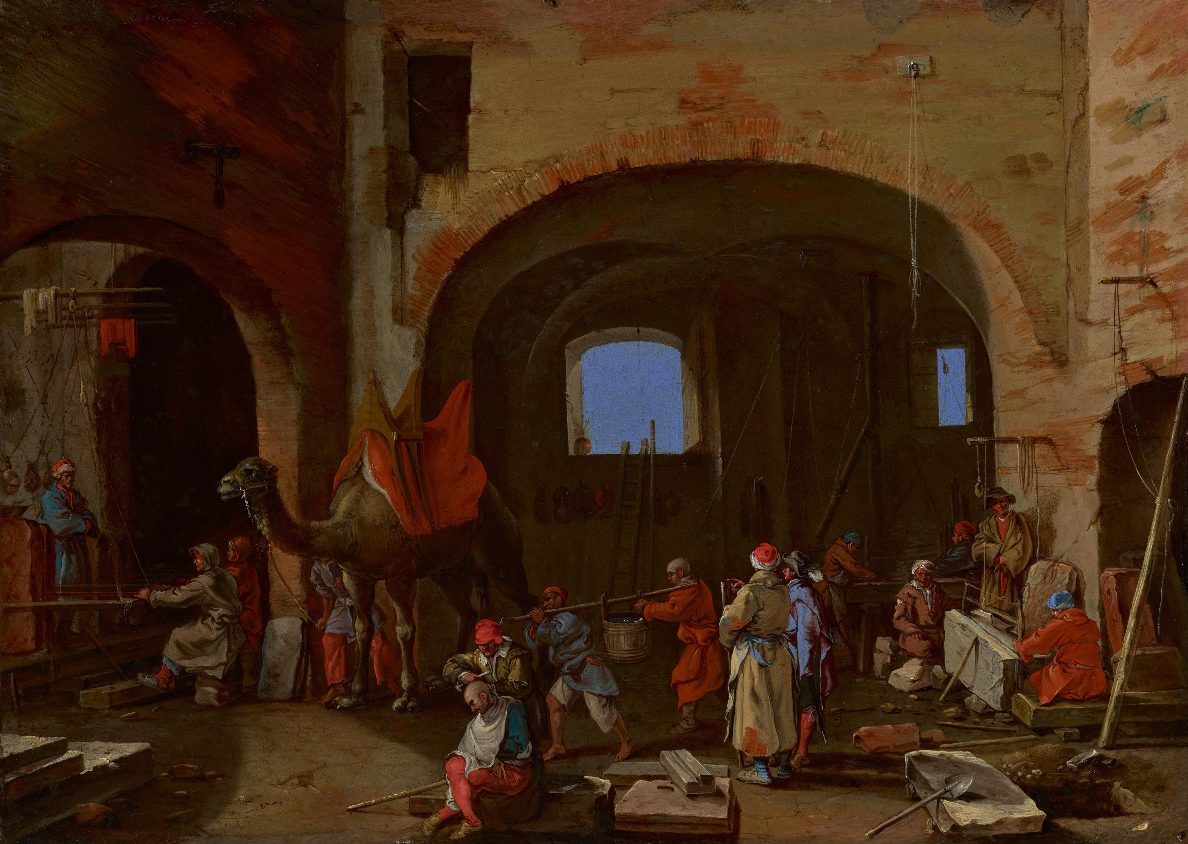 Interior with Working Figures (Stone-cutters at the Arsenals of Pisa)